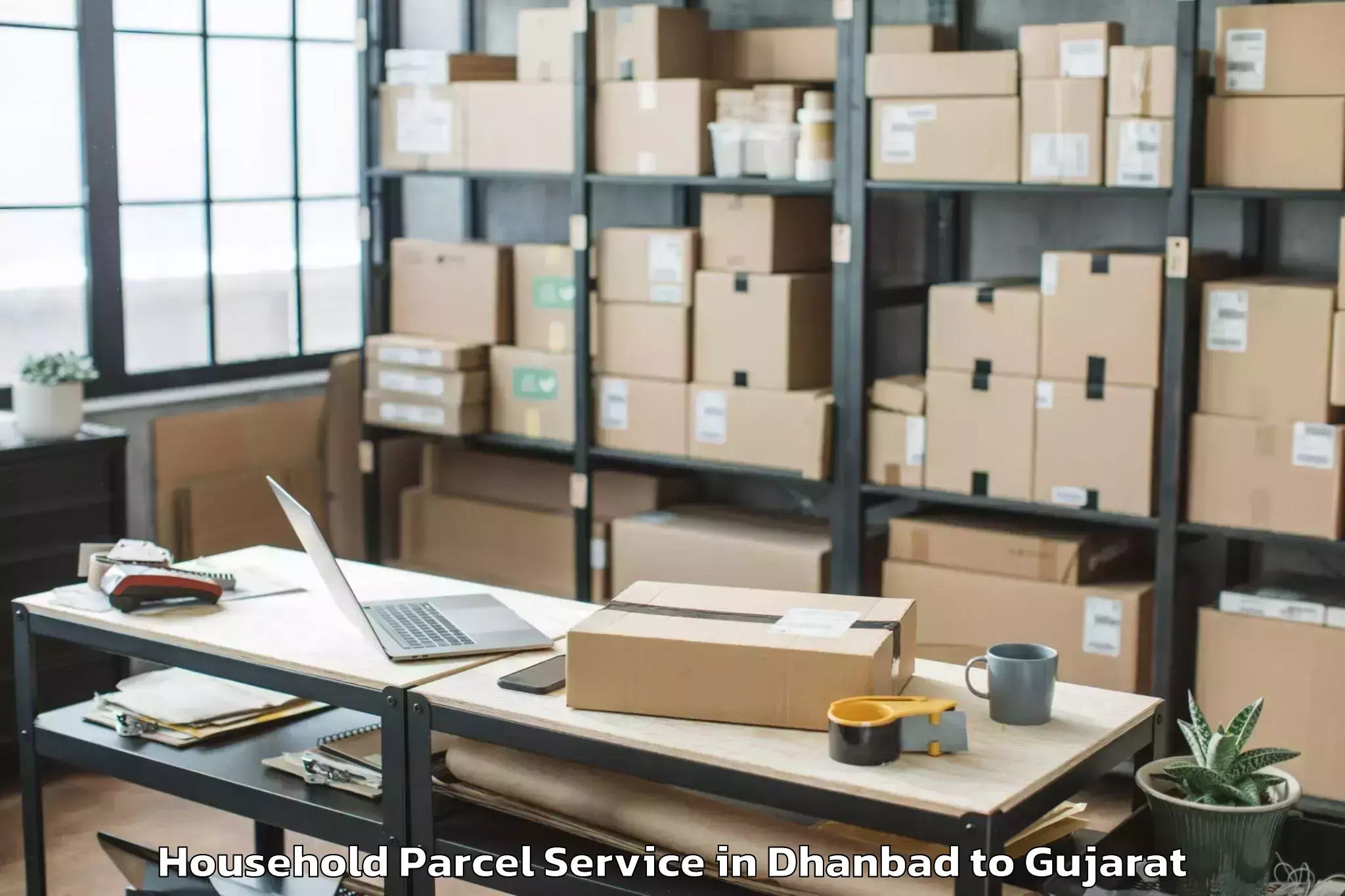 Book Dhanbad to Kandla Household Parcel Online